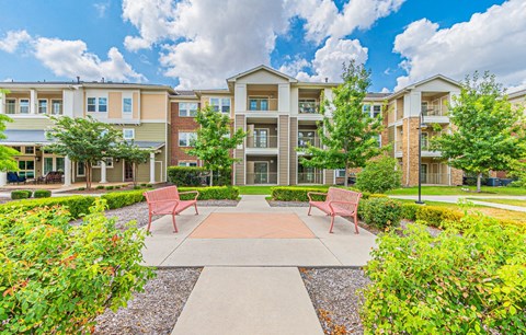 Lush Green Space at The Abberly at Spring Hollow 55+ Apartments, Texas, 76131