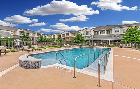 Pool View at The Abberly at Spring Hollow 55+ Apartments, Saginaw, Texas