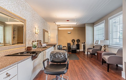 Salon at The Abberly at Spring Hollow 55+ Apartments, Saginaw