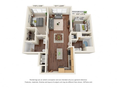 2 bed 2 bathroom N at Stonepointe 55+ Apartments, Lithonia, GA, 30058