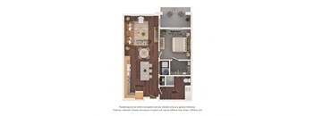 1 bed 1 bath E Floor Plan at Suncrest Vista at Canyon Trails 55+ Apartments, Arizona