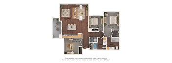 3 bed 2 bath C Floor Plan at Suncrest Vista at Canyon Trails 55+ Apartments, Arizona