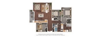 3 bed 2 bath E Floor Plan at Suncrest Vista at Canyon Trails 55+ Apartments, Goodyear