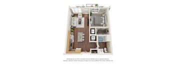 The Oasis at Twin Lakes_3D_1 Bedroom - A