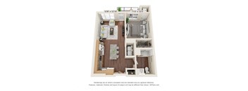 The Oasis at Twin Lakes_3D_1 Bedroom - E-ADA