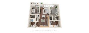 The Oasis at Twin Lakes_3D_2 Bedroom - A-1