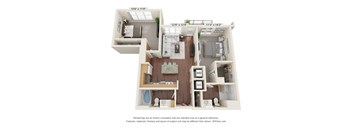 The Oasis at Twin Lakes_3D_2 Bedroom - C