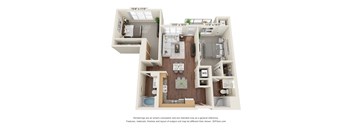The Oasis at Twin Lakes_3D_2 Bedroom - D