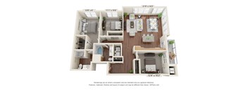 The Oasis at Twin Lakes_3D_3 Bedroom - E