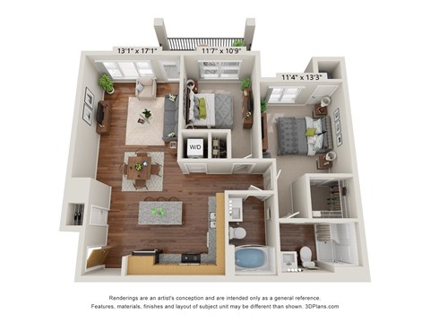 2 bed 2 bath H at The Meridian Apartments, Georgia