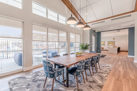 Dining table at The Meridian Apartments, Decatur, GA