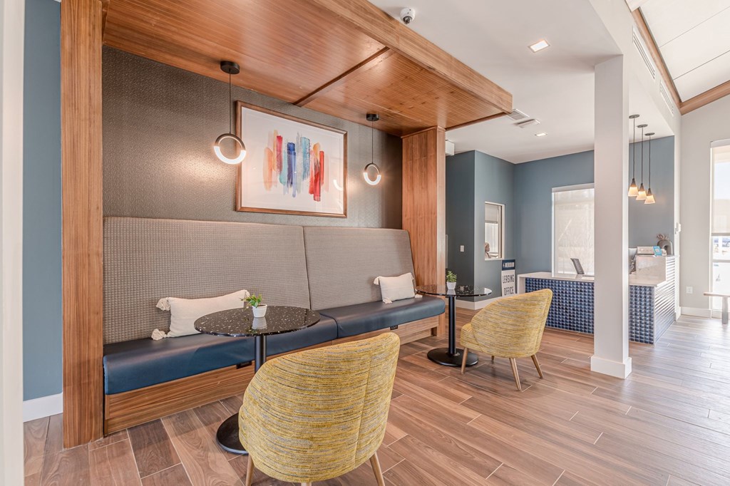 Interior seating at The Meridian Apartments, Georgia