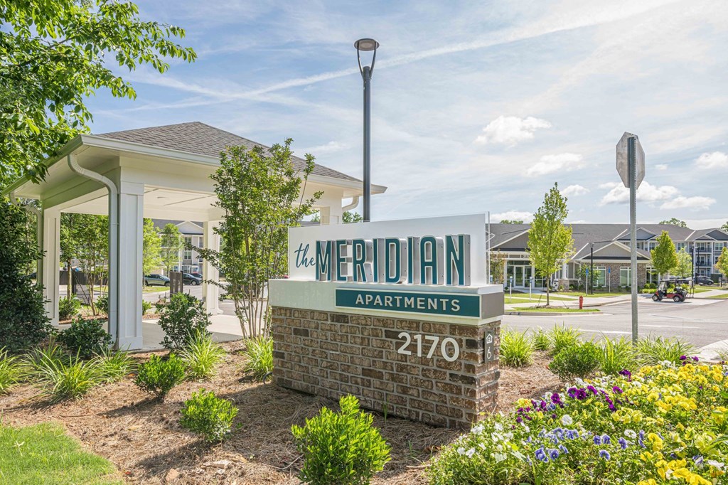 Sign at The Meridian Apartments, Decatur, GA