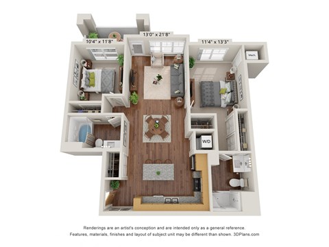 2 bed 2 bath E at The Paramount Apartments, Atlanta 30331