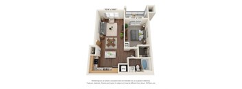 Dominium_ThePromenade_3D_1 Bedroom - A1b_A1s_A1av