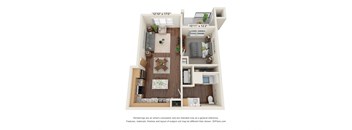 Dominium_ThePromenade_3D_1 Bedroom - A3a-ADA