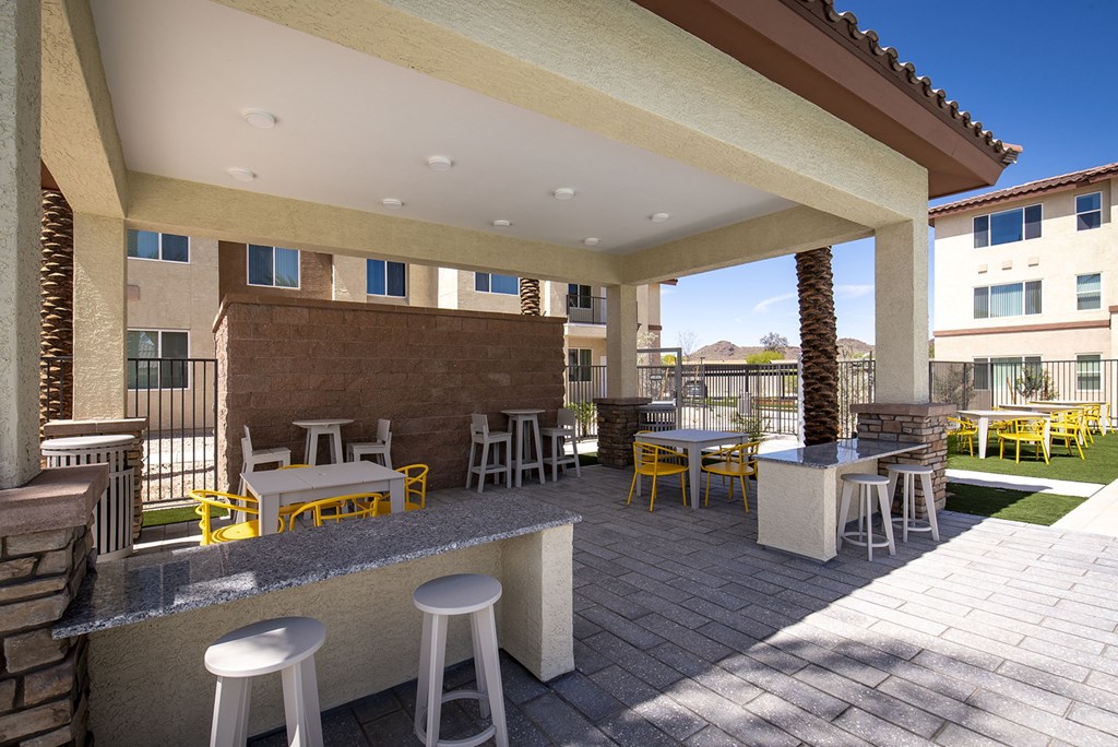 Seating area at The Safford Apartments, Marana