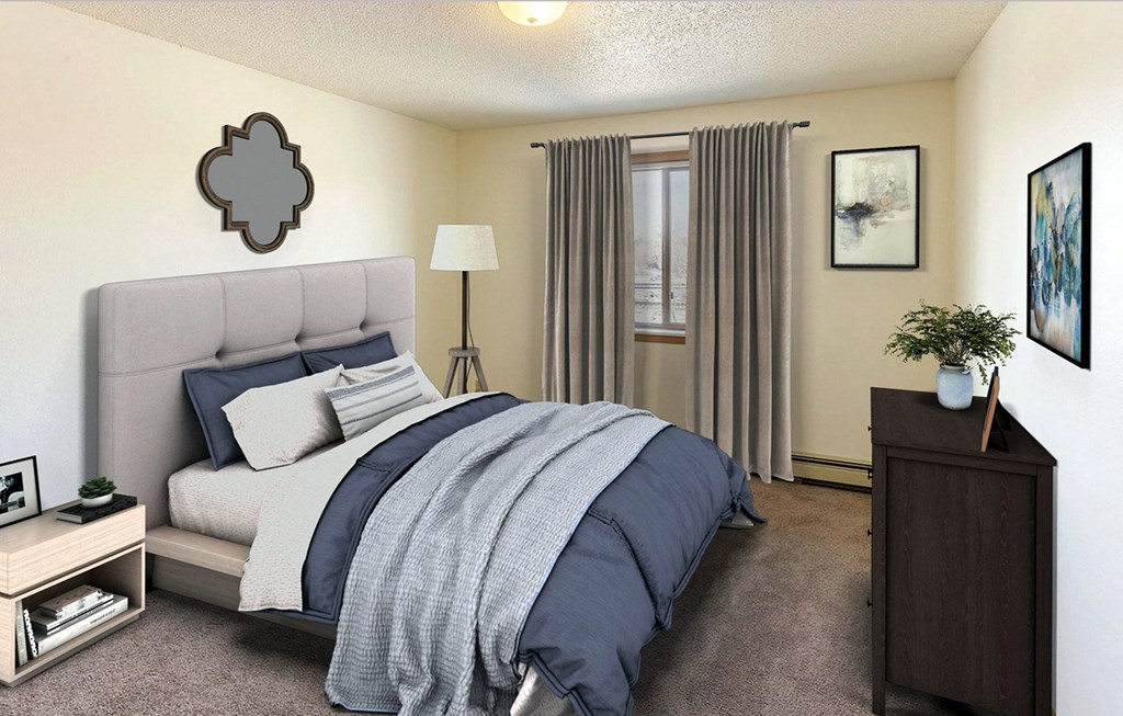 Dominium_Tralee Terrace_Virtually Staged Apartment Bedroom