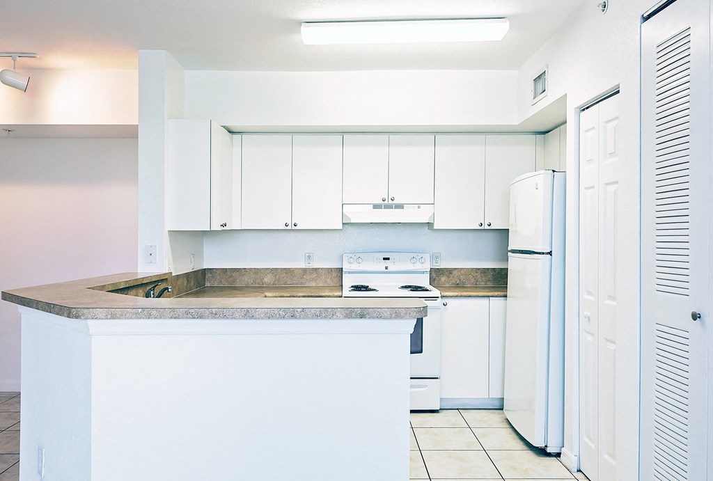 Dominium_Village at Delray_Vacant Apartment Kitchen