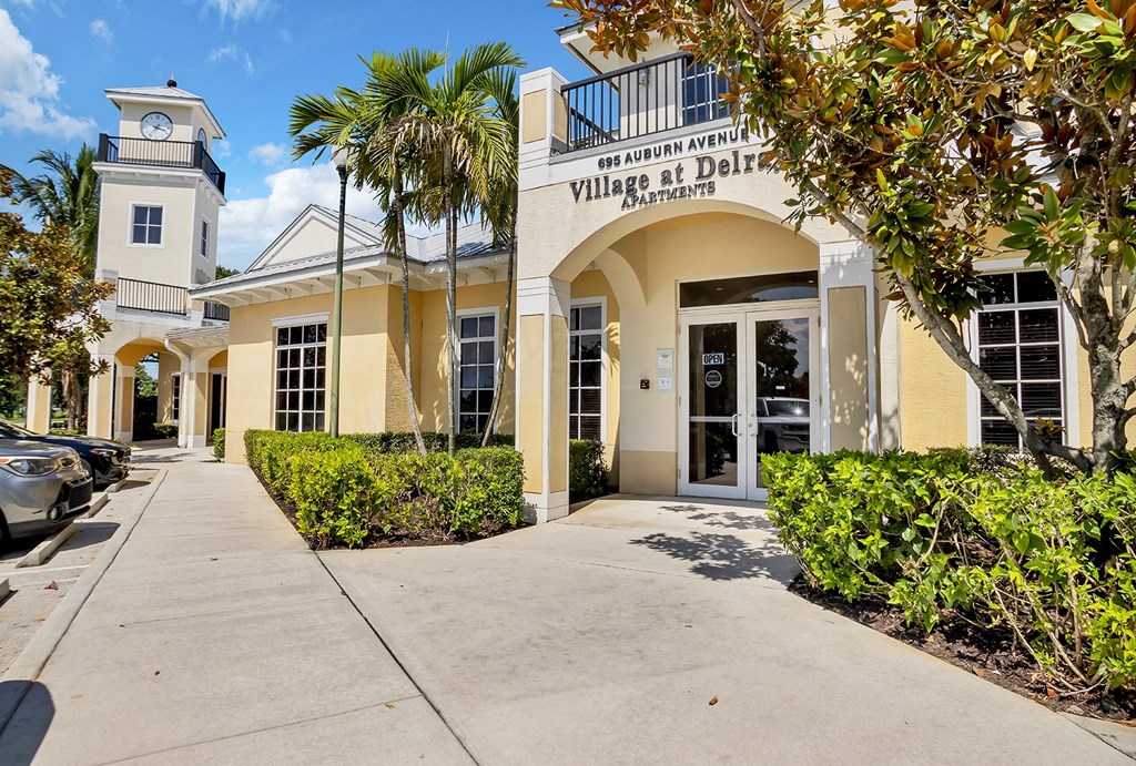 Dominium_Village at Delray_Leasing Office-Clubhouse Exterior Entrance