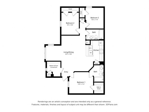 Dominium_WillowCreek_2D_3Bedroom