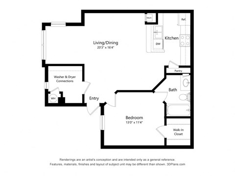 Dominium_WillowCreek_2D_1Bedroom