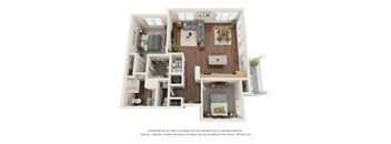B3 Floor Plan at Willow Place 55+ Apartments, McDonough, GA