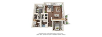 B5 Floor Plan at Willow Place 55+ Apartments, McDonough, Georgia