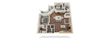 B6 Floor Plan at Willow Place 55+ Apartments, Georgia