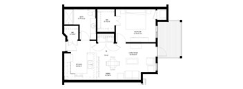 One Bedroom - A Floorplan at The Grainwood Senior Apartments, Prior Lake, 55372
