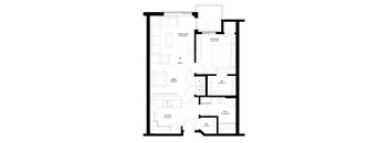 One Bedroom - D Floorplan at The Grainwood Senior Apartments, Prior Lake, MN