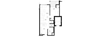 One Bedroom - E Floorplan at The Grainwood Senior Apartments, Prior Lake Minnesota
