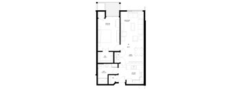 One Bedroom - F Floorplan at The Grainwood Senior Apartments, Prior Lake, 55372