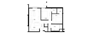 Two Bedroom - A Floorplan at The Grainwood Senior Apartments, Minnesota