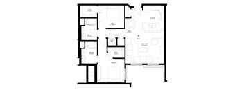Two Bedroom - B Floorplan at The Grainwood Senior Apartments, Prior Lake, MN 55372
