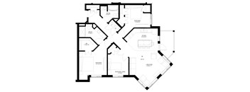 Three Bedroom - A Floorplan at The Grainwood Senior Apartments, Prior Lake