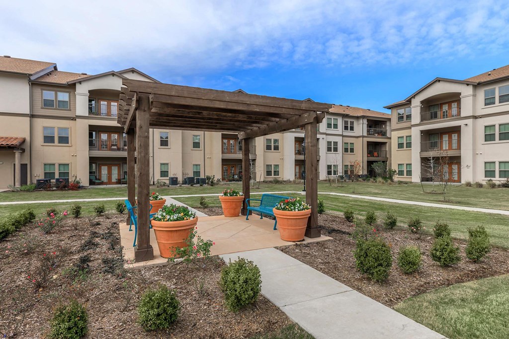 Walking Path at Mariposa at Harris Road Arlington 55+ Apartments, Arlington