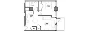 IA6 Floorplan at Arcade Apartments, St Louis