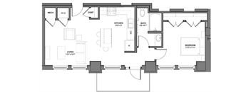 IAHL Floorplan at Arcade Apartments, Missouri, 63101