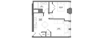 IB Floorplan at Arcade Apartments, Missouri