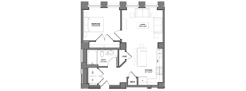 IF6 Floorplan at Arcade Apartments, Missouri, 63101