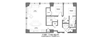 IIT6 Floorplan at Arcade Apartments, St Louis, 63101