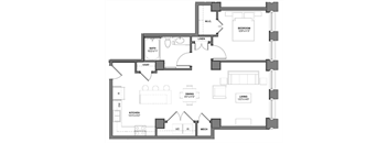 IKK6 Floorplan at Arcade Apartments, Missouri