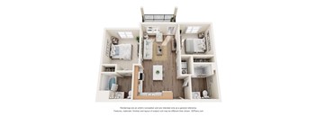 B1 Type A Floor Plan at The Maddox on Eagle, Oklahoma City
