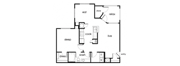 A1 Floor Plan at Magnolia Pointe, Durham, NC