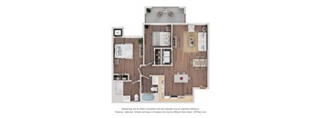 2 bed 2 bath C at Maison at Solivita Marketplace Apartment Homes, Kissimmee, FL, 34758