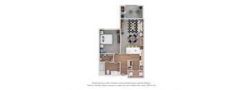 Miller Floor Plan at Cedars of Elk Drive 55+ Apartments, Burleson Texas