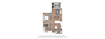 Miller Floor Plan at Pacana Park 55+ Apartments, Texas, 77571