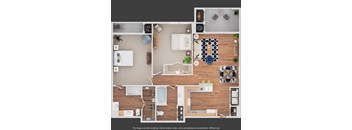 Coltrane Floor Plan at Sylvia at South Broadway 55+ Apartments, Joshua