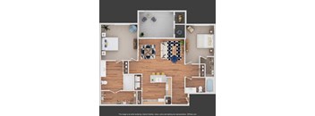Ellington Floor Plan at Sylvia at South Broadway 55+ Apartments, Joshua, 76058